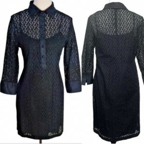 Talbots dress Black Lace Long Sleeve Dress - Picture 1 of 7